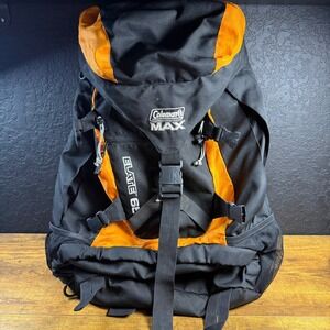 Coleman Max Elate 65 Internal Frame Hiking Backpack Black Orange 65L Outdoor